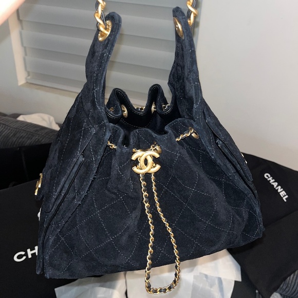 Black Suede Chanel 25 Small - Picture 1 of 1